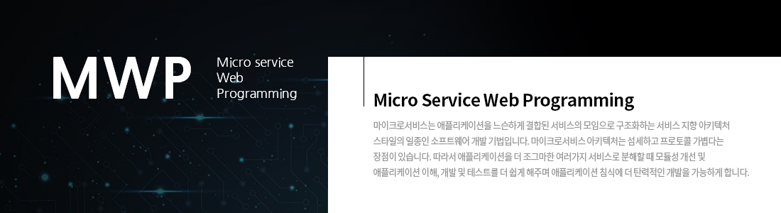마이크로서비스기반 웹 개발자 양성
